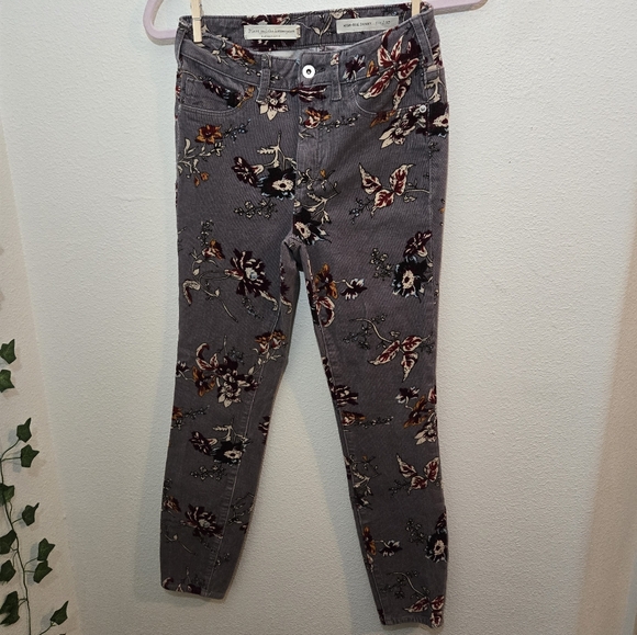 Pilcro Corduroy Floral Pants Size 27 - Picture 2 of 12